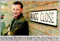 Picture of Billy next to a sign saying "Bragg Close", in Barking, Essex